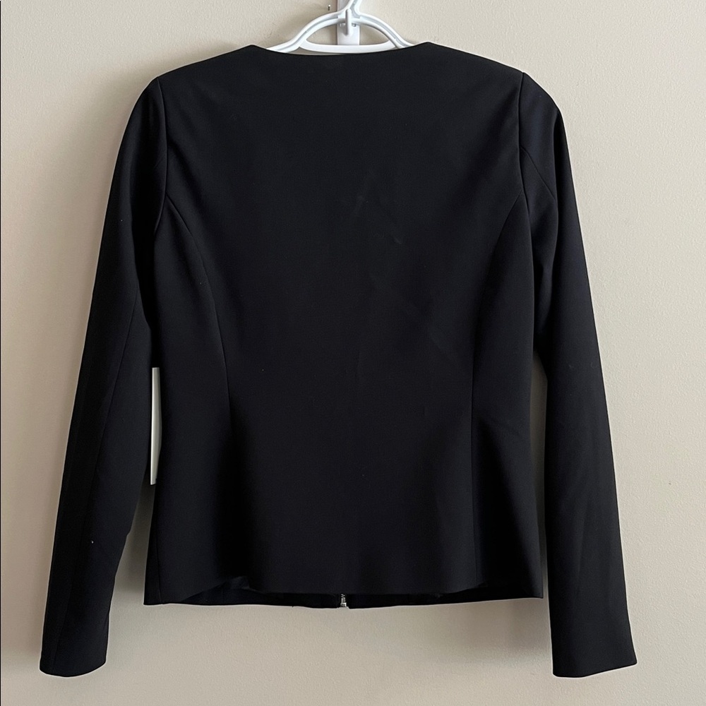 NWT❗️DEX NY Size XS Black Women's Full Zip lined Shoulder Pad Blazer - Picture 4 of 5